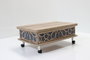 Hanah Home Mesa de Café Ajustable Alaska y Azul